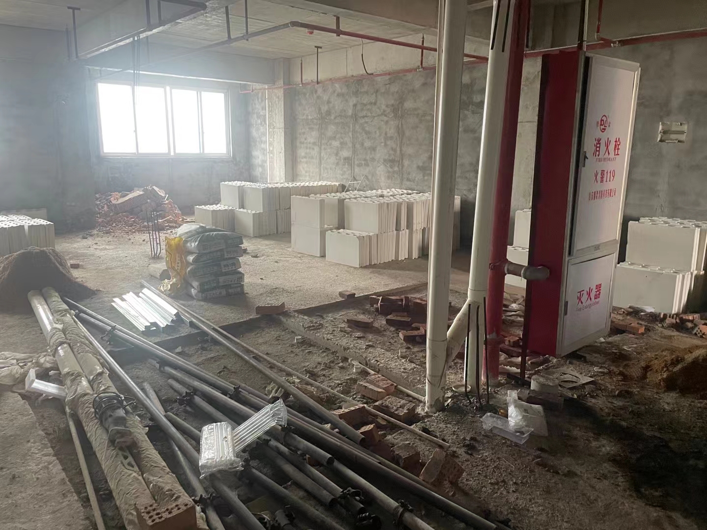 加气砖厂家施工场景